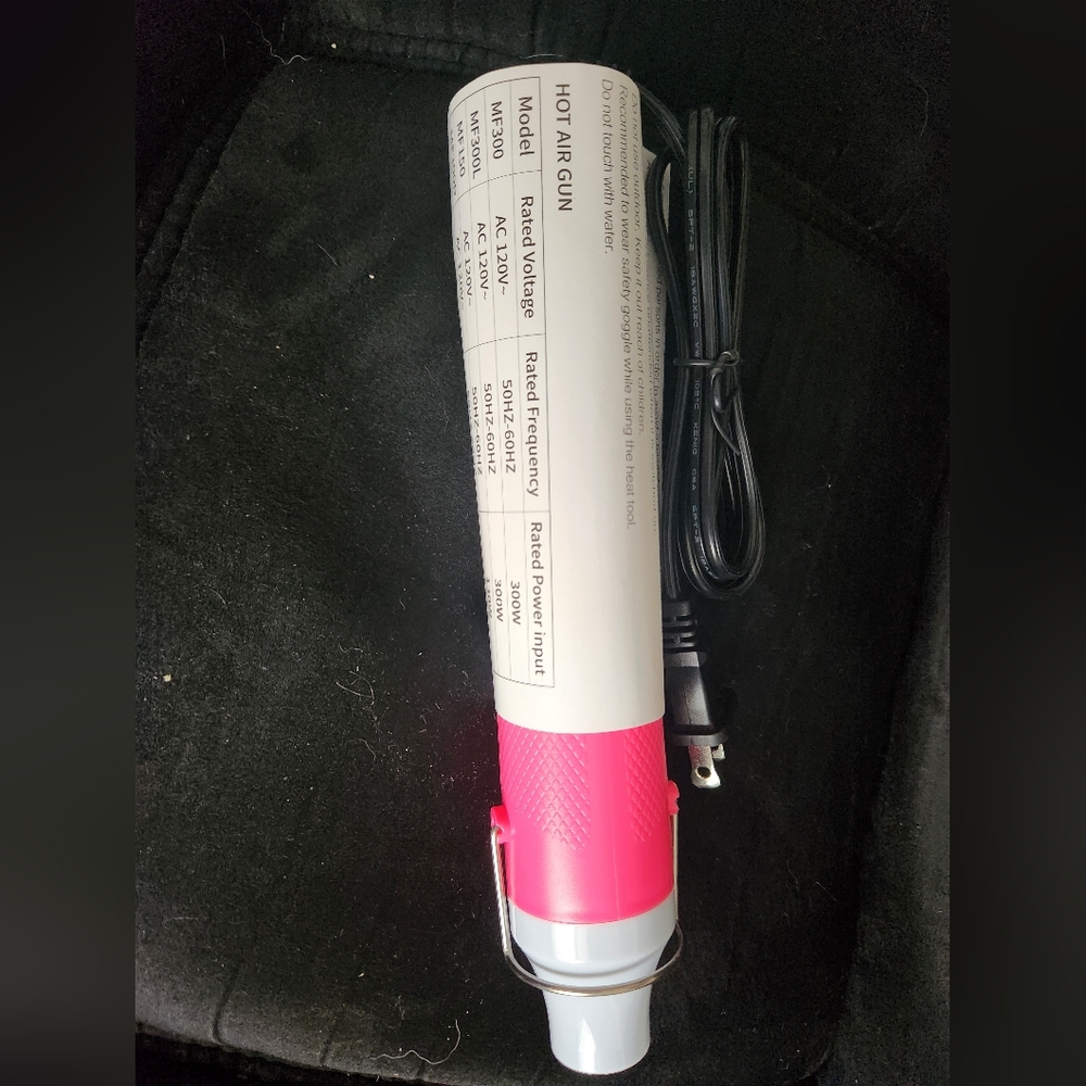 Mini Heat Gun for Crafting/Shrinkwrap (Pink)